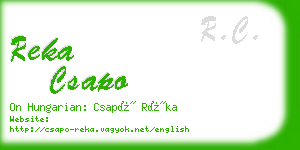 reka csapo business card